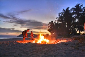 Bonfire in Cagdanao Island
